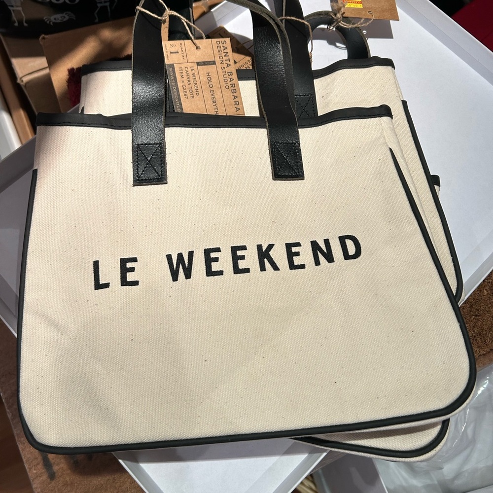 Santa Barbara 100% Canvas Tote “Le Weekend”
